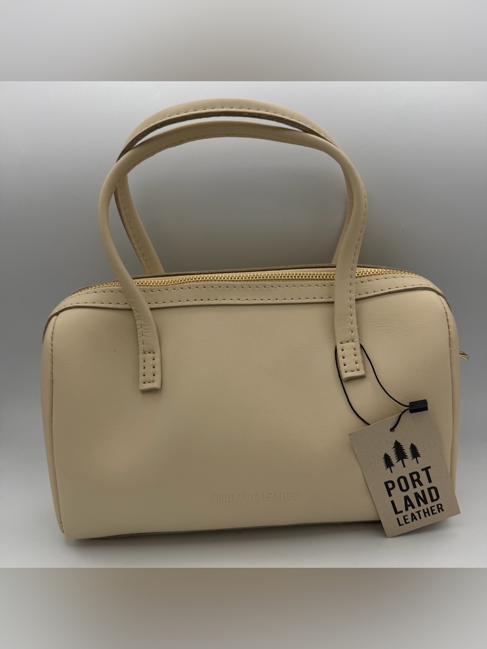Portland Leather Goods Sloan Doctor Bag Bone Large NEW - Picture 3 of 10